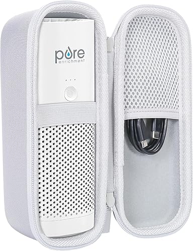 co2CREA Funda rígida compatible con Pure Enrichment PureZone Mini purificador de aire portátil (funda blanca)