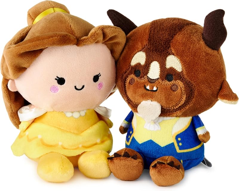 Peluche Beauty and The Beast Better Together (Belle and Beast) | Conexión magnética, tejido suave de felpa, incluye pilas, regalo ideal, juego de 2