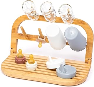 Sydney's Season Bottle Drying Rack Space Saving, Travel Bottle Cleaner Kit, Baby Drying Rack, Travel Bottle Drying Rack, Portable Bottle Cleaning Kit, Space Saving Drying Rack for Baby Bottles