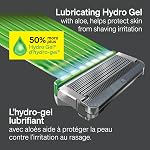 Rasoir Schick Hydro 5 Sense pour peau sensible avec technologie d'absorption des chocs pour hommes, 1 poignée avec 2 recharges