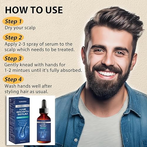 Miniatura 5 de Suero para el crecimiento del cabello, 5% de minoxidil, con biotina y glicerina, para barba de hombres y mujeres, tratamiento anti pérdida de