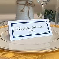 Vista 20 de Tarjetas de lugar imprimibles de doble línea, color negro (a elegir color), juego de 60 (10 hojas), impresoras láser y de inyección de tinta, bodas