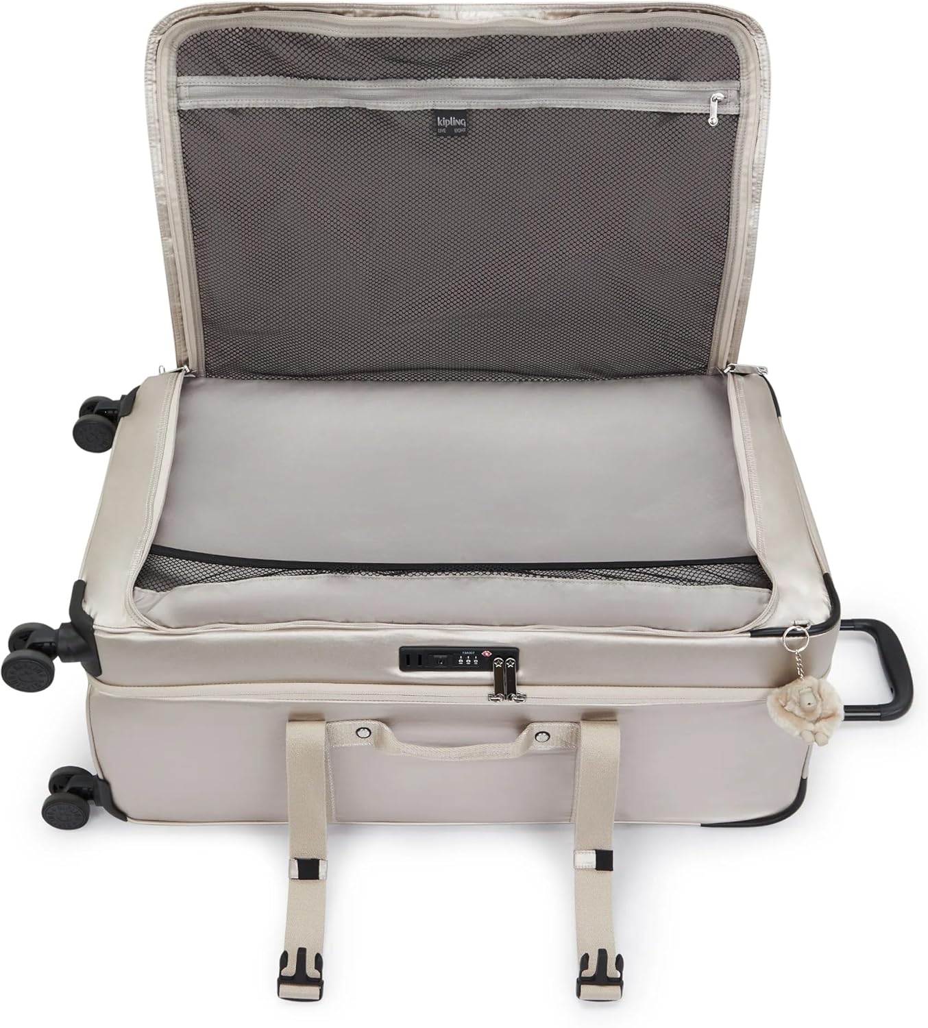 Kipling Spontaneous Large Rolling Luggage Metallic Glow One Size