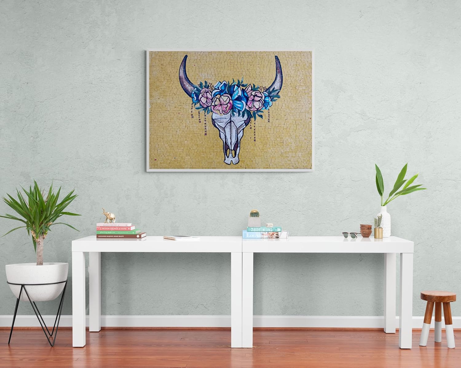 Bejeweled Mosaic Artwork | Beautiful Mosaics Art | Custom Mosaics By Mosaic Lab | Handmade Marble | This Masterpiece Is Great As Wall Art | Perfect For Any Office, Living Room.