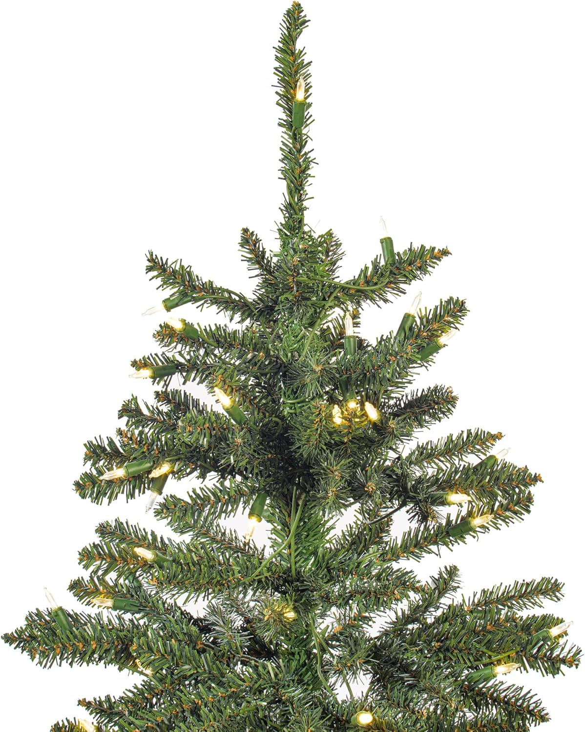 Vickerman 42" Anoka Pine Artificial Christmas Tree - Warm White Dura-lit LED Lights - Faux Christmas Tree - Seasonal Indoor Home Decor - Realistic and Durable