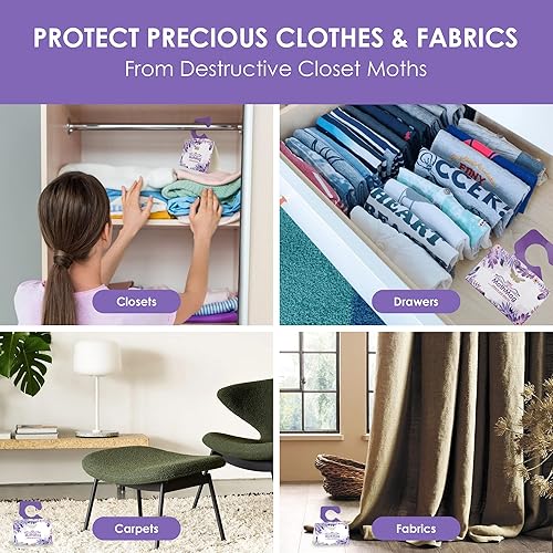 Miniatura 3 de MothMag Trampas para polillas para ropa, armarios, telas y alfombras, trampas para polillas de ropa, trampas para polillas de armario, trampas