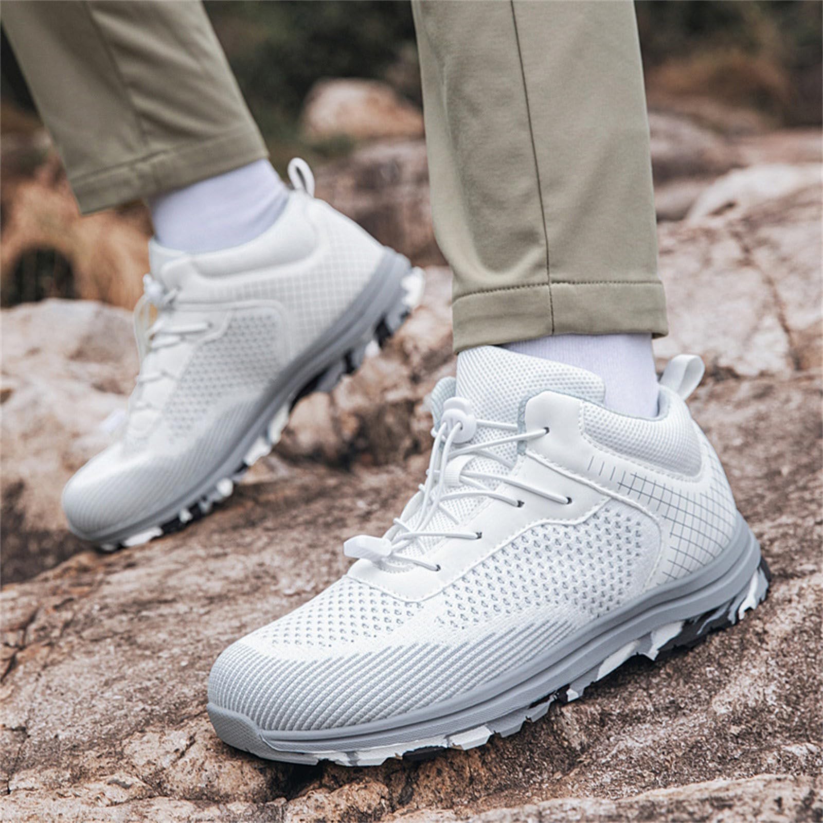 Zapatillas de running para hombre, amortiguación, transpirables, ligeras,