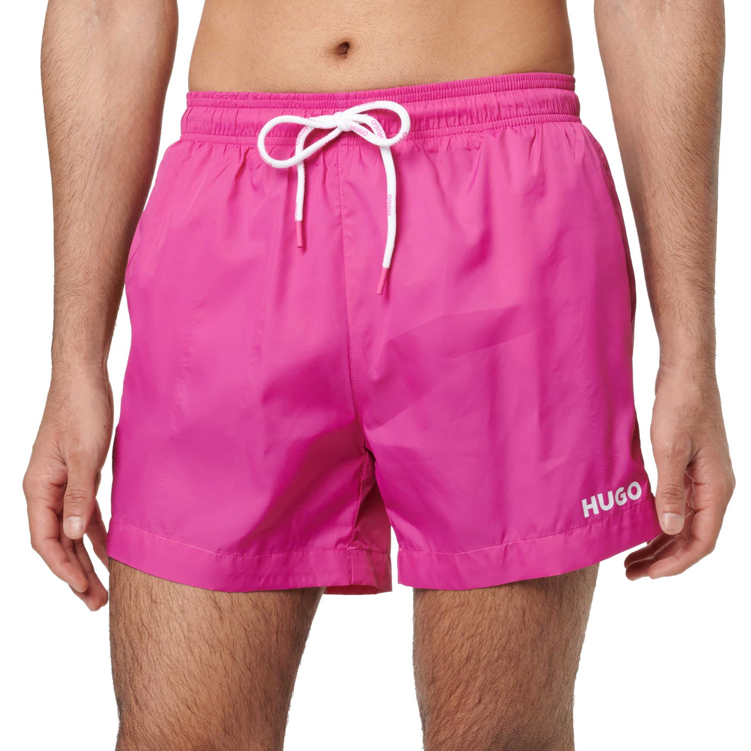 HUGO Men's Haiti 10234766 02 Swim Shorts, Bright Pink 670, L