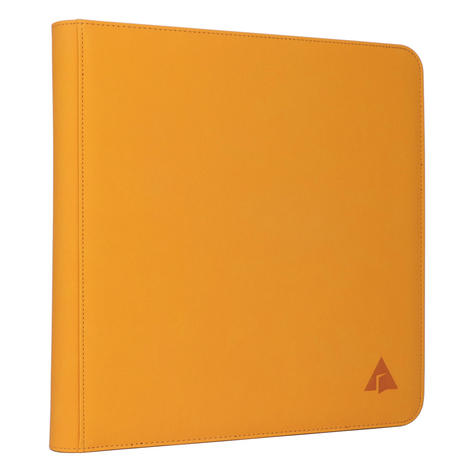 Rayvol Carpeta de tarjetas premium de 12 bolsillos, se adapta a 1104 tarjetas de intercambio, álbum de colección de tarjetas sin anillo de carga lateral para TCG y tarjetas deportivas, color amarillo