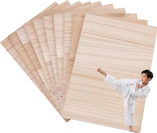 10 piezas de tabla de karate para romper – Tabla profesional de madera de taekwondo rompible para niños y adultos, equipo de entrenamiento de boxeo