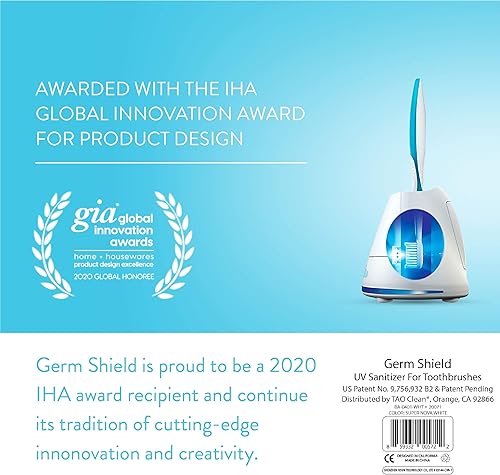 Miniatura 8 de TAO Clean Germ Shield - Desinfectante para cepillos de dientes UV, estación de limpieza universal que se adapta a todos los cepillos de dientes