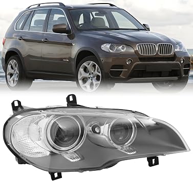 For 2011 2012 2013 BMW X5 Headlight Assembly - HID Xenon Headlamp w/AFS Models Only, w/LED DRL, w/o Bulbs, Right Passenger Side, OEM 63127298452