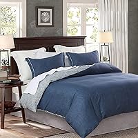 Vista 20 de SLEEPBELLA Juego de edredón de muselina de doble capa lavada de 100 % algodón, tamaño Queen, bohemio azul y amarillo, esponjoso, grueso, a cuadros