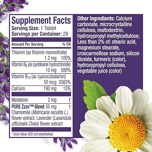 Miniatura 8 de ZzzQuil PURE Zzzs All Night - Tabletas de melatonina para dormir de liberación prolongada, ayuda a permanecer dormido durante más tiempo, ayuda para