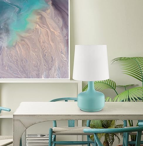 Miniatura 5 de OK Lighting OK-819GR - Lámpara de mesa Cheru Touch de 17.25 pulgadas de alto, color verde azulado mate