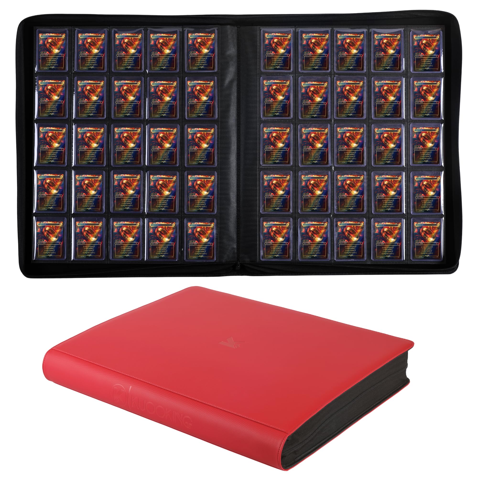 Raccoglitore Jumbo con caricatore dall'alto, contiene oltre 1000 | 25 raccoglitori con tasche per carte rigide da 7,6 x 10,2 cm, per baseball, calcio e altre carte sportive