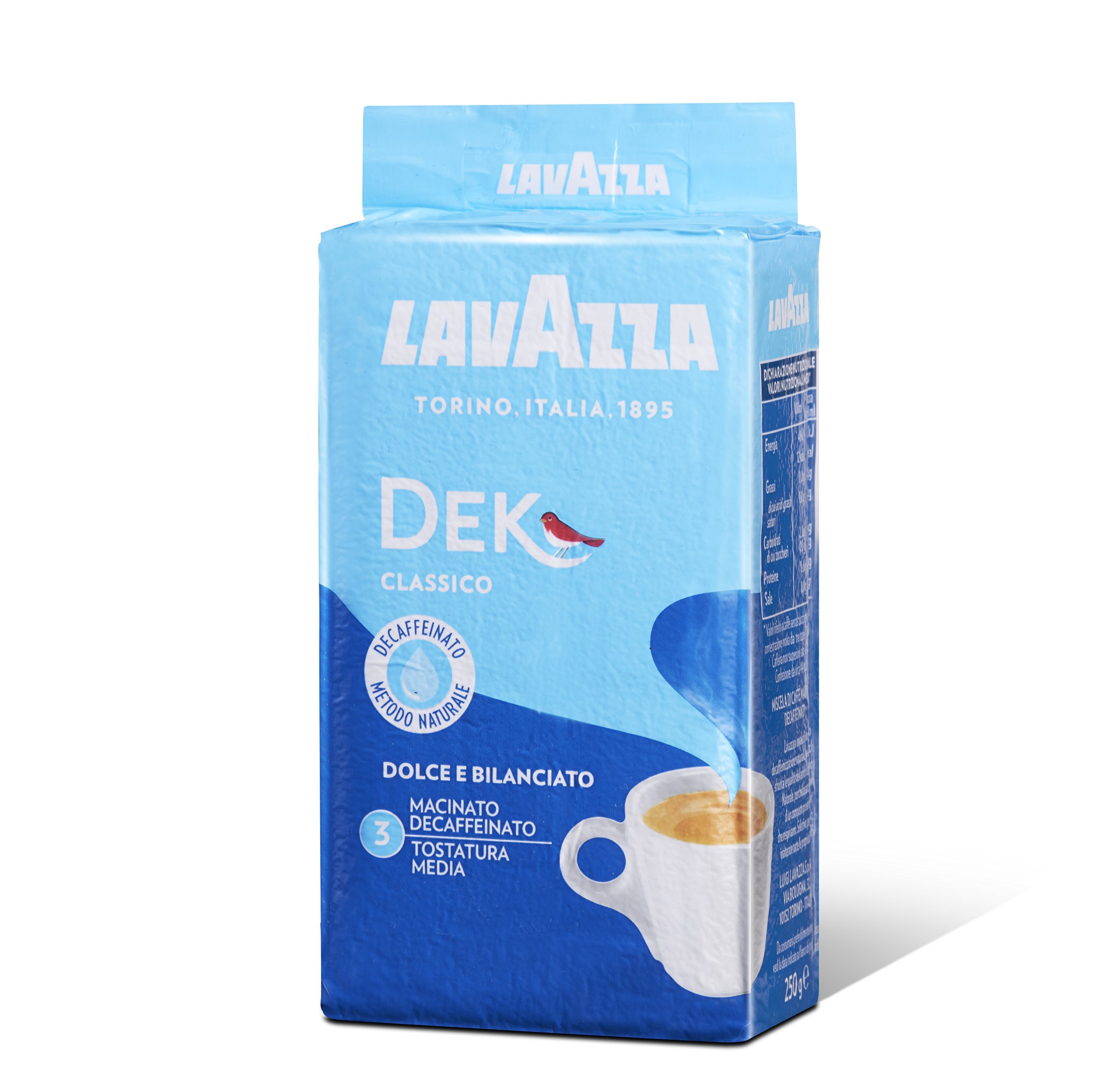 10x LAVAZZA DEK Entkoffeiniert Kaffee 250g gemahlen Italienisch espresso coffee