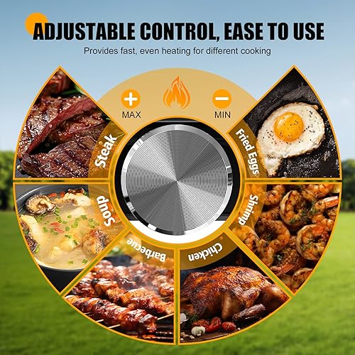 Miniatura 4 de Estufa de campamento  Estufa de campamento de propano de 2 quemadores con botón de encendido instantáneo, estufa ajustable con bolsa de transporte y