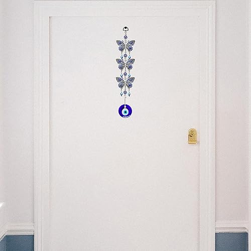 Miniatura 4 de Decoración colgante de mariposa azul contra el mal de ojo, amuleto nazar para colgar en la pared, protección del hogar y decoración de bendición