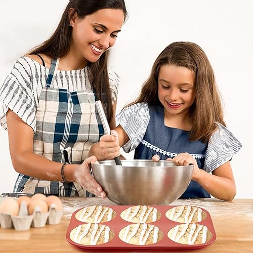 Miniatura 7 de JOERSH Molde de silicona antiadherente para huevos de 4 pulgadas, molde de silicona redondo grande para hornear panes de hamburguesas, bocados de