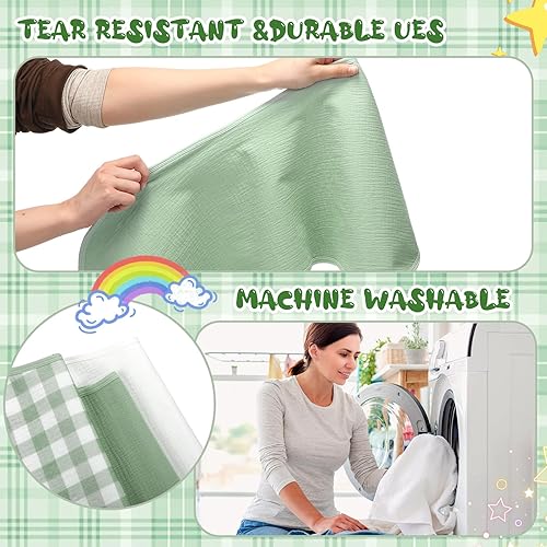 Miniatura 4 de 3 Piezas Forros para Cambiador que se Adaptan al Cambiador con Forma de Maní Tapetes Impermeables para Pañales de Algodón Orgánico Los Tapetes