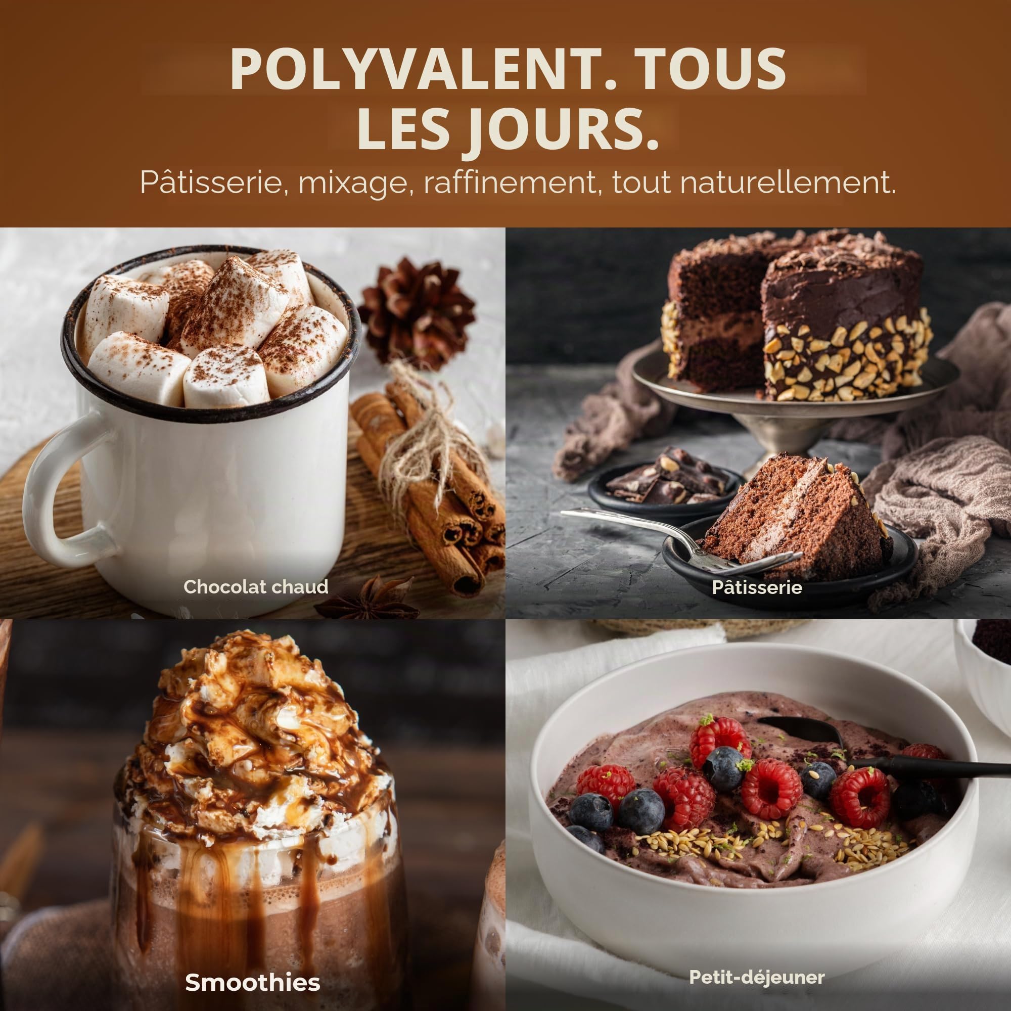 RheinNatur Poudre de cacao bio 1 kg – 100% pur cacao de qualité biologique, non sucré et sans additifs – Idéal pour la pâtisserie, le chocolat chaud et les smoothies – Sachet de 1000 g