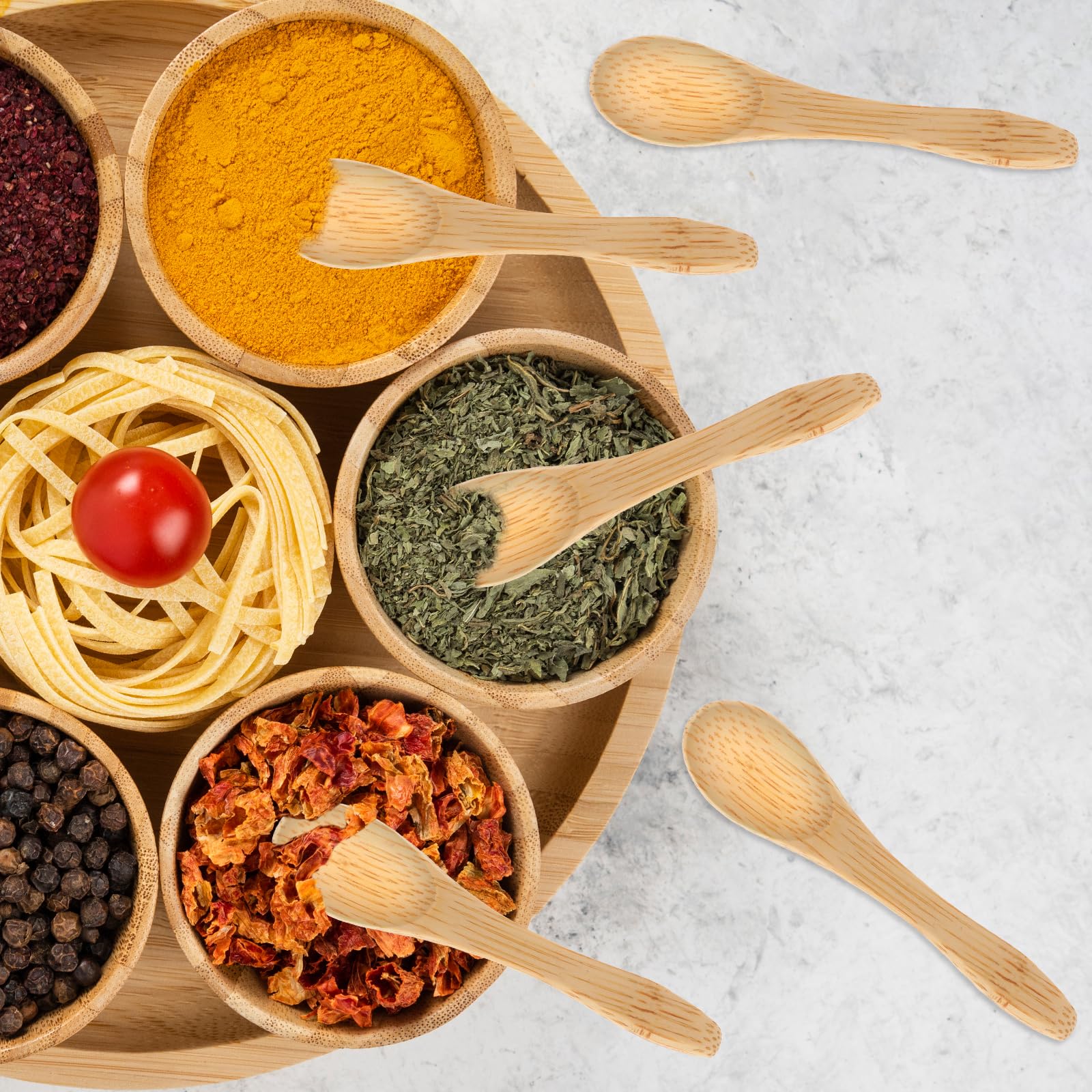 Cucchiaini Legno 6 Pezzi - 14.5cm Naturali Per Caffè, Miele E Cioccolata - Foto 6