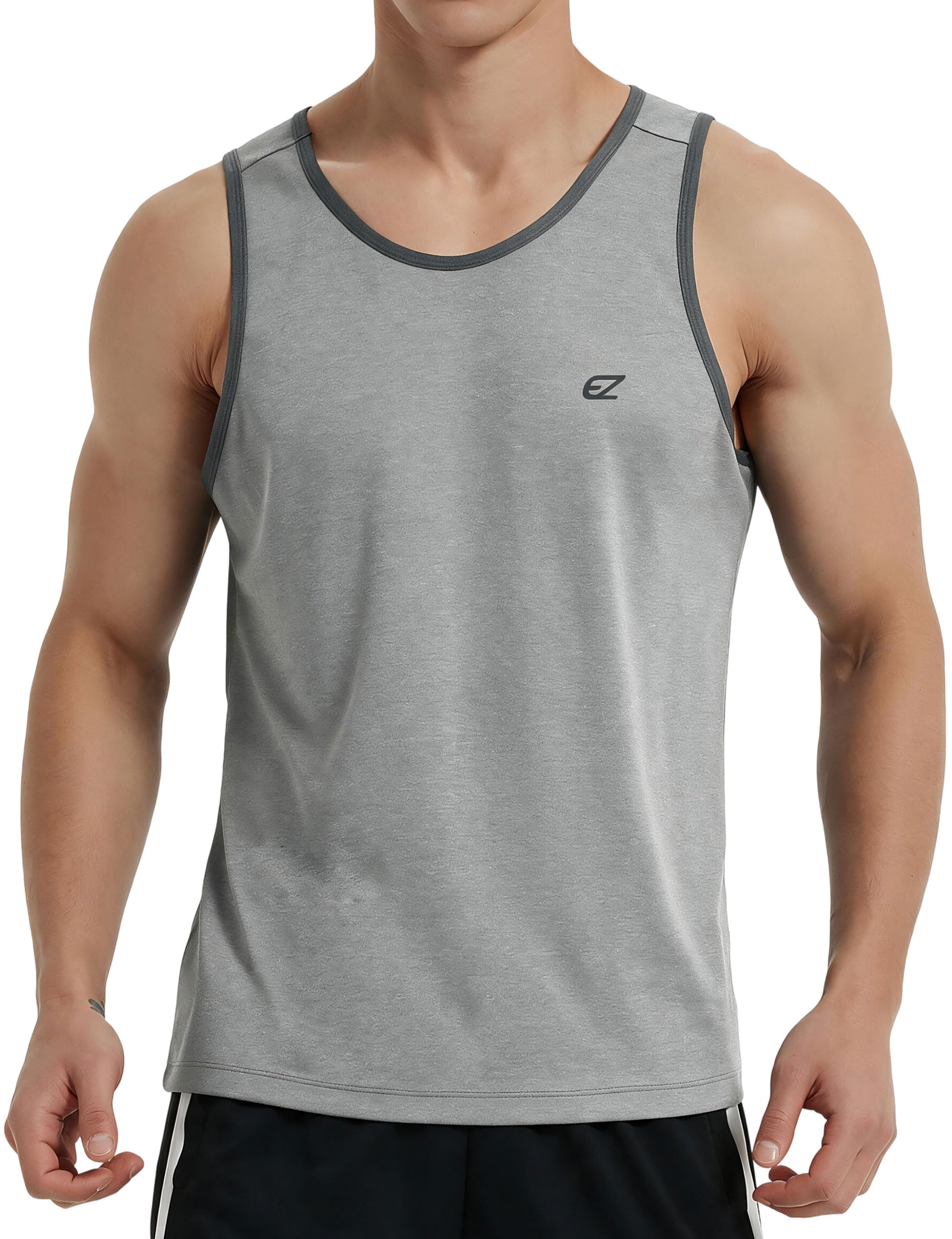 EZRUN Men's Quick Dry Workout Tank Top UPF 50+ Sweat-Wicking Gym Shirt