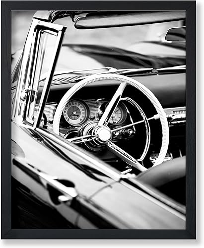 Miniatura 52 de Monem Art - Póster de autos clásicos, impresión de autos estacionados, arte de fotografía, arte en blanco y negro, arte moderno, arte de autos