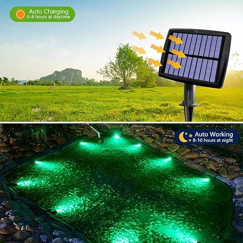 Miniatura 3 de Luces subacuáticas LED RGB que cambian de color con 2 modos, luces solares sumergibles para fuente impermeable IP68, focos de paisaje para estanque,