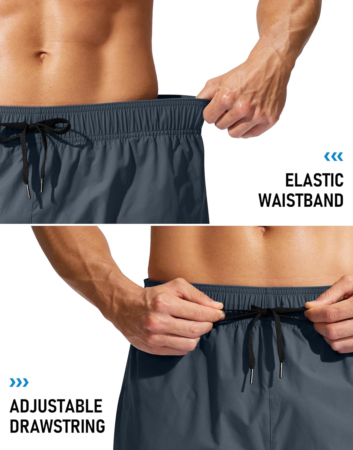 Men's Swim Trunks No Liner 9" Board Shorts Quick Dry Bathing Suit Swimming Beach Shorts for Men with 3 Pockets - Image 5