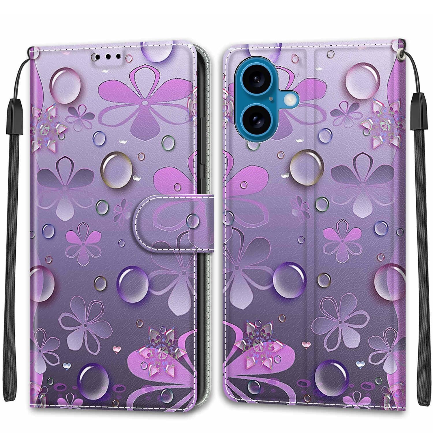 2 Custodie Per IPhone 16 Pro 6.3” – Marmo Rosa Viola Aesthetic, TPU Morbido Con Protezione Antiurto - 4