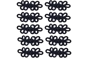 10 Pairs Chinese Knots Frog Closures for Cheongsam Tang Suit Scarf Cardigan...