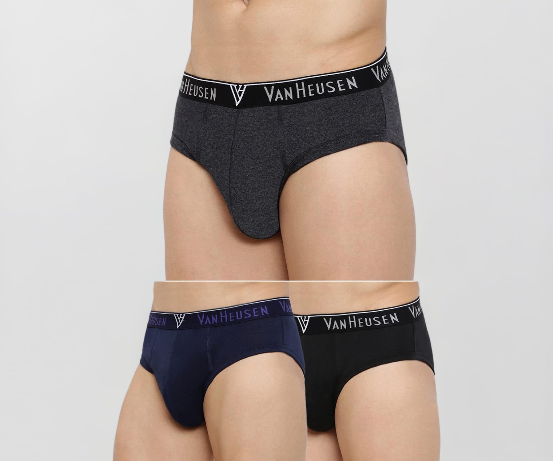Menโs Cotton Briefs Pack of 3| Ribbed Cotton | Anti-Bacterial | Stay fresh | Sweat Absorbant | Moisture-Wicking | Long Lasting Colors |Breathable Combed Cotton for extra comfort | Soft Waistband | Soft Touch | Style 10004