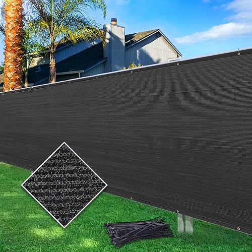 Cisvio 4ft x50ft Privacy Screen Fence 90% Blockage Heavy Duty Protective Covering Mesh Fencing for Outdoor Patio Lawn Garden Balcony Black