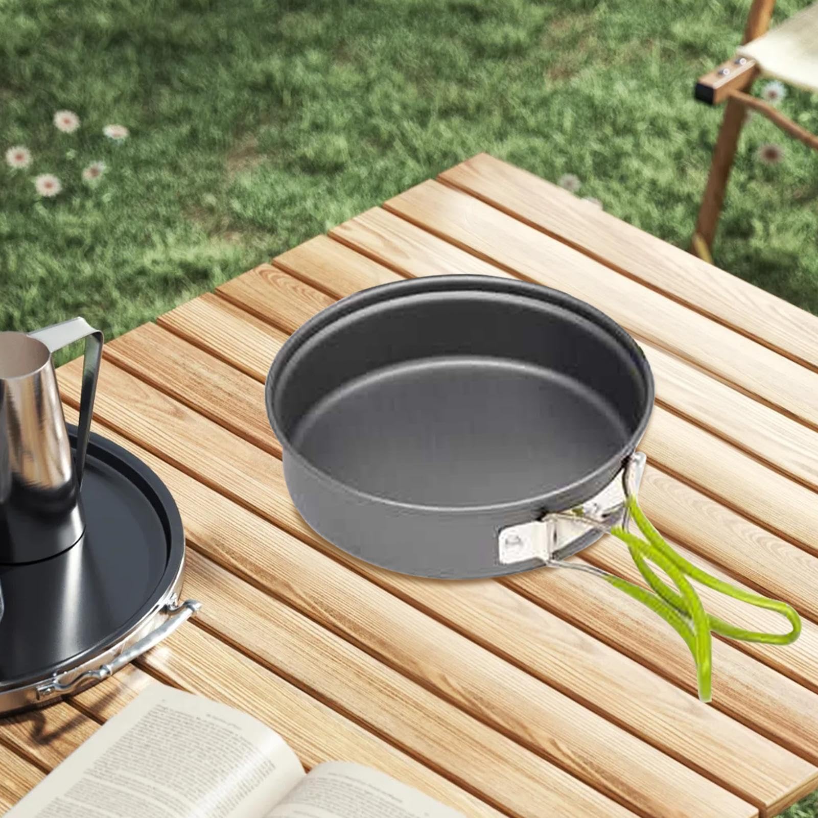 Ensemble D'Ustensiles pour Camping Poêle À Frire Antiadhésive Empilable | Trousse De Cuisine Camping Pour La Cuisine En Plein Air, La Randonnée, Le Et Le