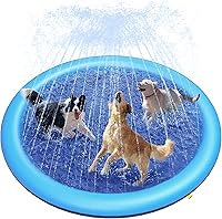 Vista 15 de Peteast Alfombrilla de salpicaduras para perros y niños – Piscina antideslizante para perros grandes, 0.023 in de grosor, duradera alfombra de juego