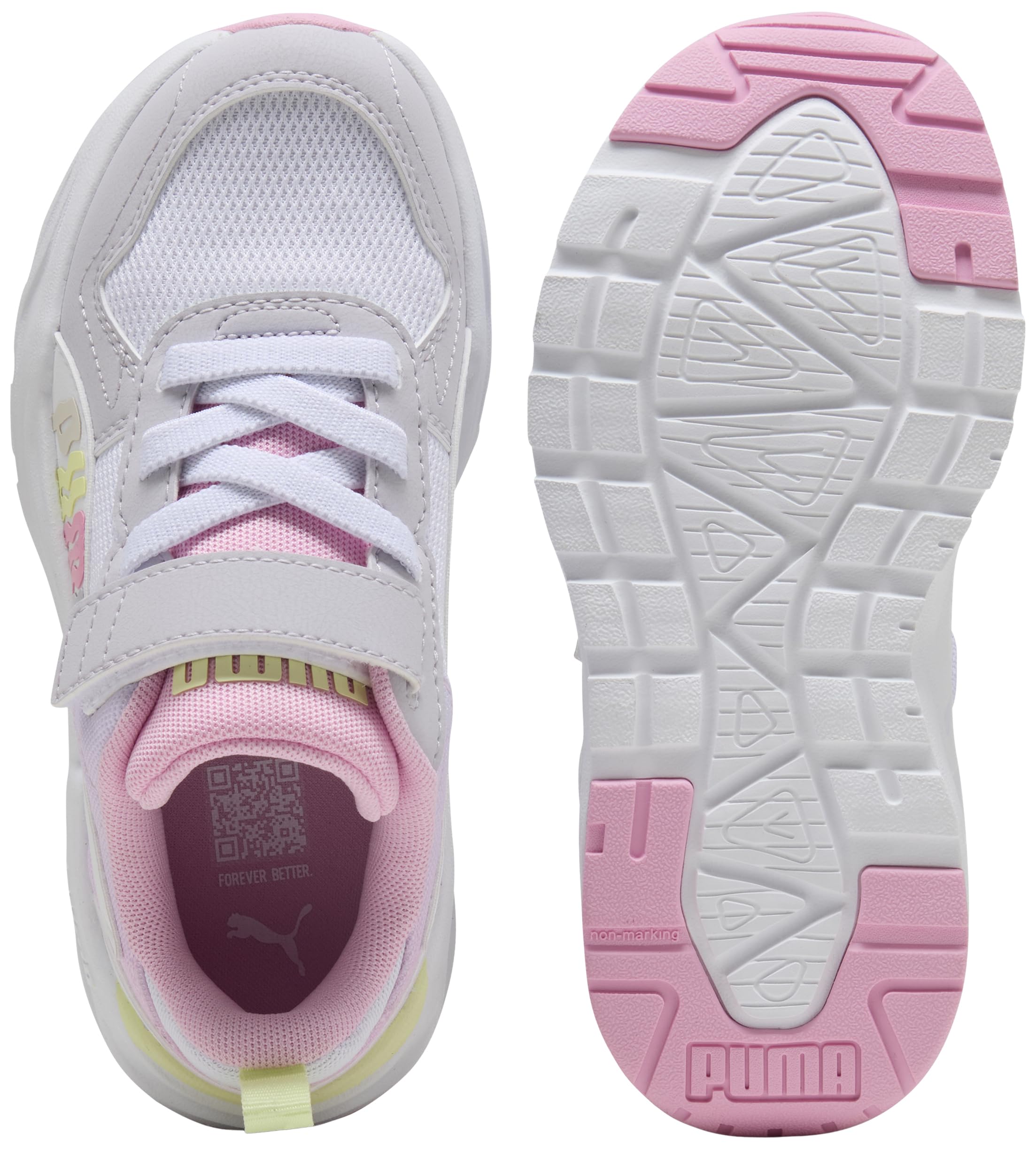 PUMA Trinity 2 LT Come ON AC+ PS Sneaker, Lavender Pop White-Apple Spritz, 13 UK Bambino, Lavender Pop PUMA White Apple Spritz, 32 EU
