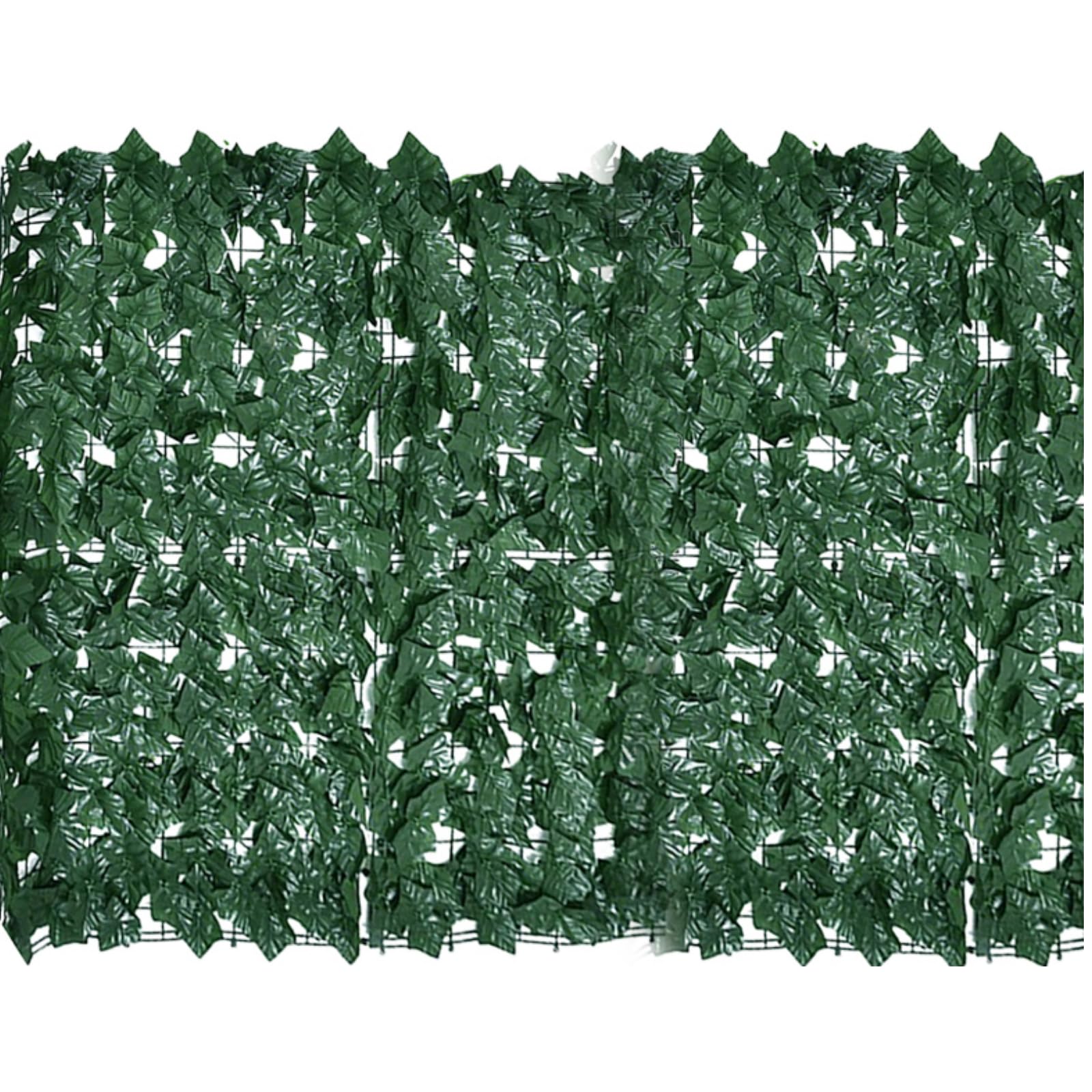 Lifemaison Artificial Sweet Potato Leaf Privacy Fence Screen,Artificial Hedge Fence Green Leaf Ivy Screen Plant Wall Fake Grass Decorative Backdrop for Privacy Protection Home Balcony Garden,1x0.5m