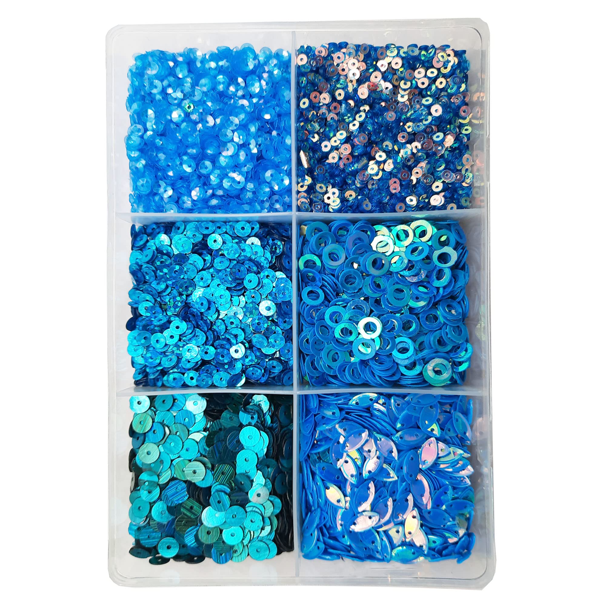 eshoppee 150 gm blue color sequins sitara, for jewellery making kit art and crafts materials for embroidery necklace bracelet earring making materials diy kit Glitter sequince Rhinestones Beads (mix shapes 2)