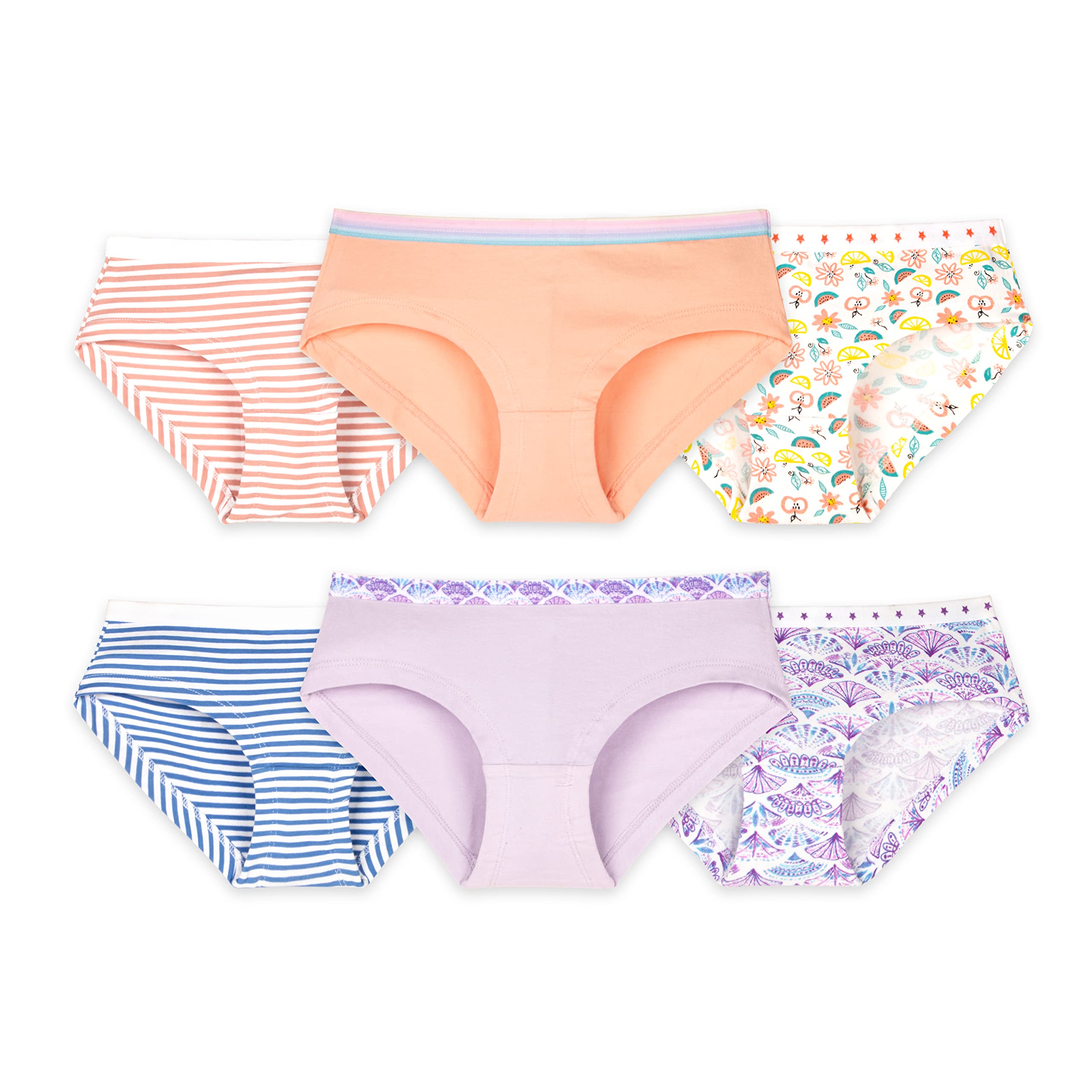 ARIEL Girls Cotton Multicolor Panty (Pack of 6)
