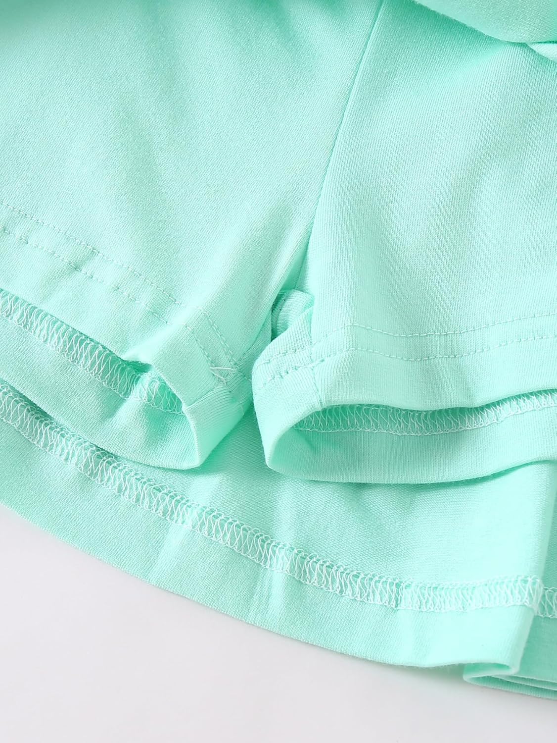 2 Pack Girls Skirts Elastic Flared Plain Tennis Skater Skirts with Built-in Shorts Kids Active Flowy Skorts