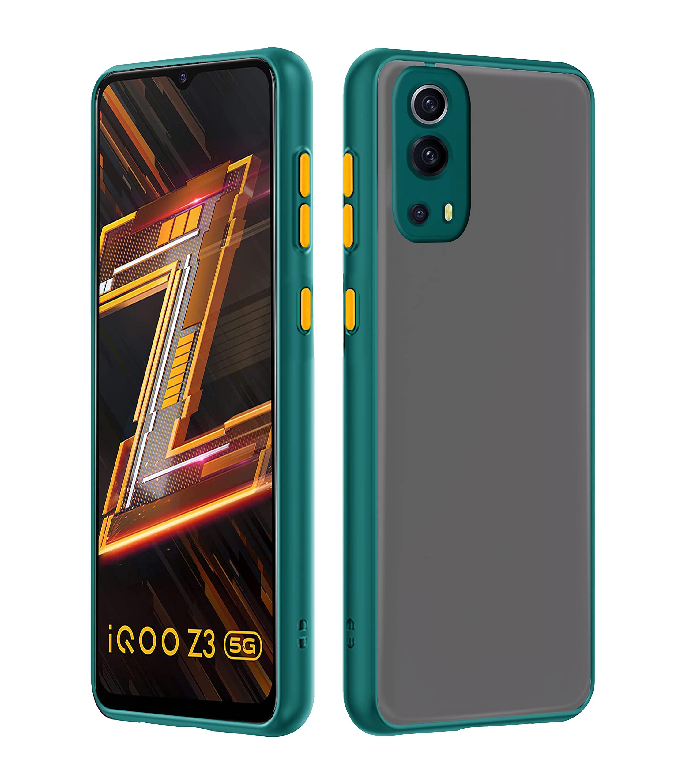 Pikkme Iqoo Z3 5G Thermoplastic Polyurethane Back Cover Hybrid Smoked Back Full Camera Protection Raised Edges Super Soft-Touch Bumper Case for Iqoo Z3 5G (Green) (B09MKG5Y2H) Amazon Price History, Amazon Price Tracker