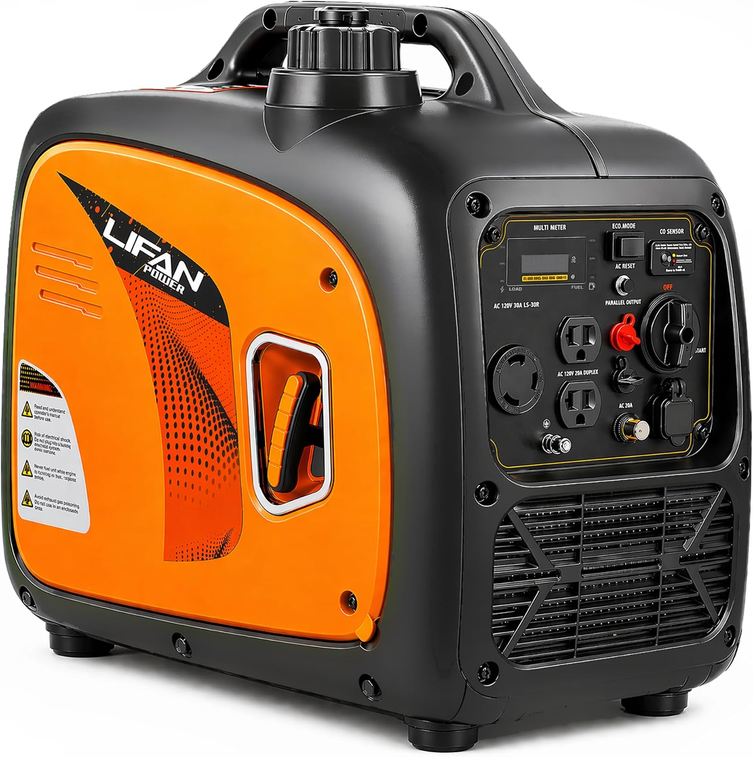 LIFAN 3500W Portable Inverter Generator for Home Backup, Super Quiet Gas Powered Generator for RV Camping Outdoor Use, ECO Mode, EPA Compliant, Parallel Ready with CO-MINDER Safety