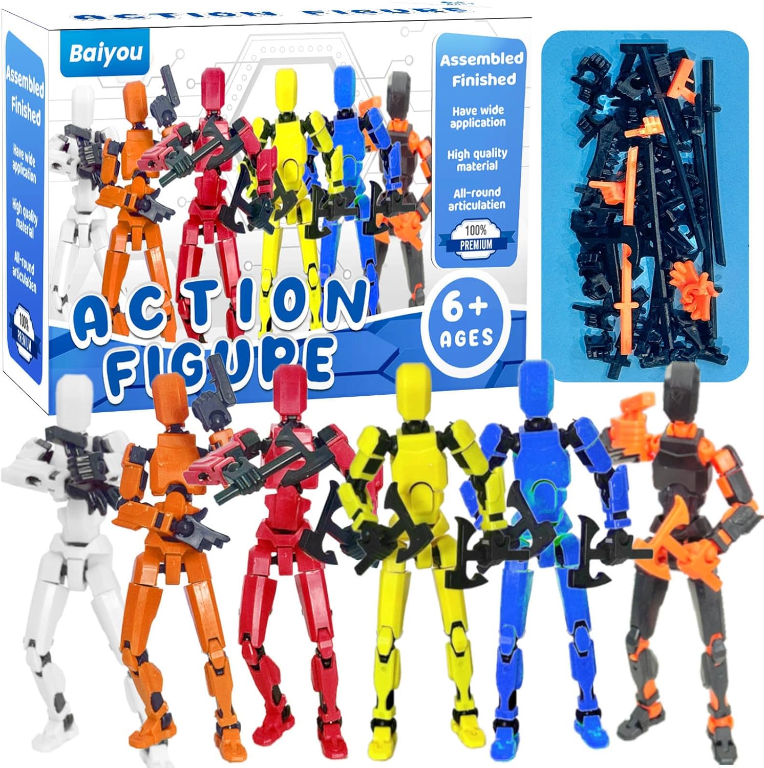(Assembly Completed) 6PCS T13 Action Figure Set Already