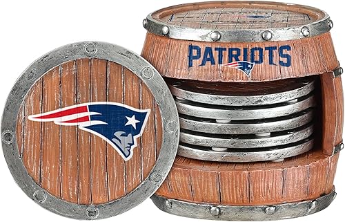 FOCO Juego de 5 posavasos con logotipo del equipo de la NFL