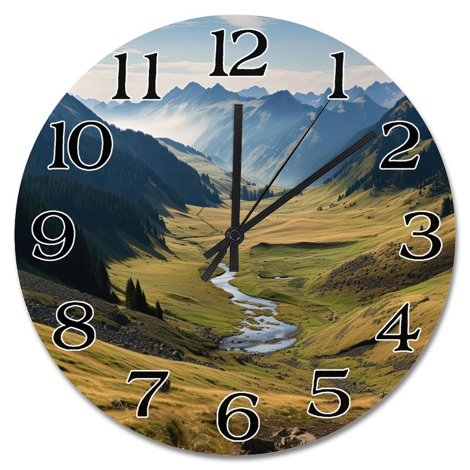 Horloge murale parc national 25,4 cm déco murale chambre salon style vintage
