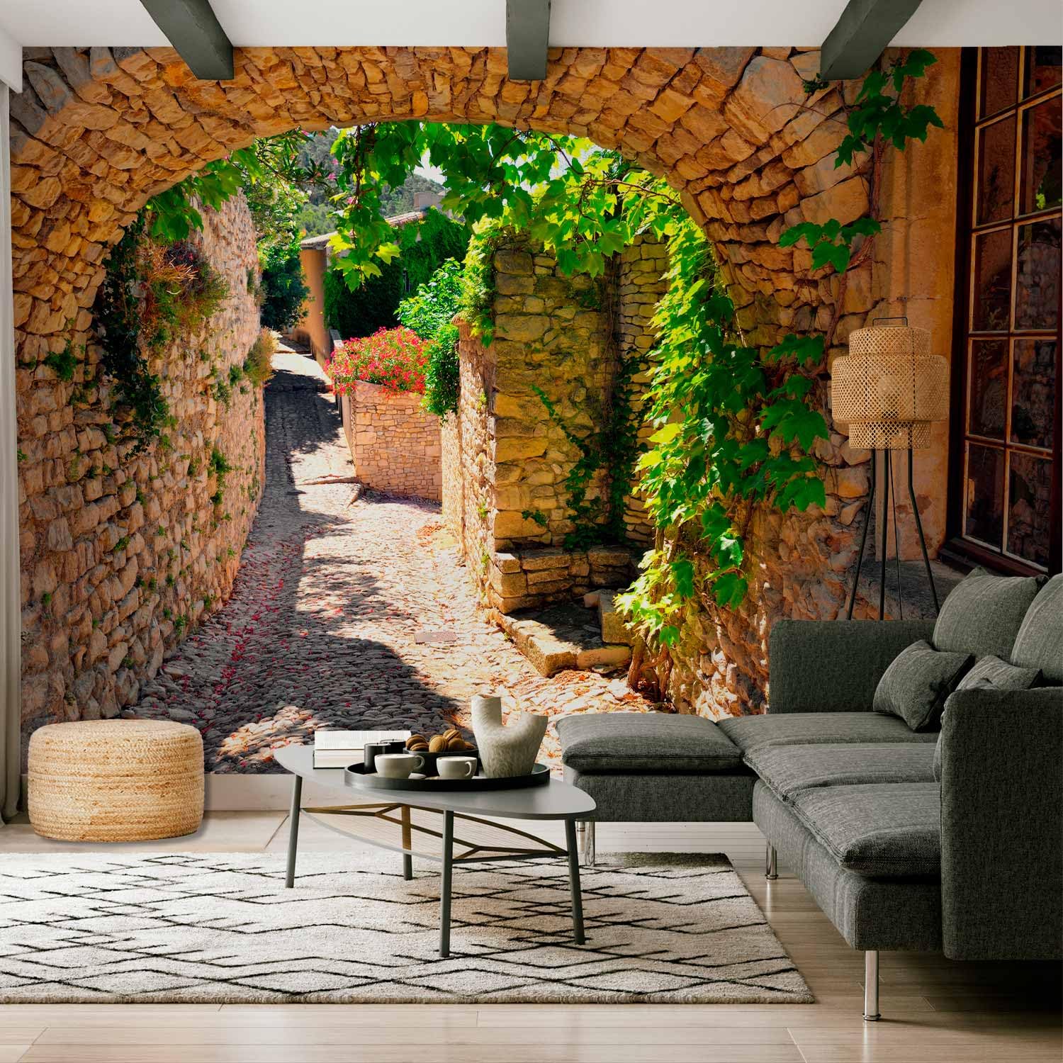 murando - Papier peint panoramique ville 350x256 cm - Revêtement mural décoration salon - Design moderne - Architecture france pierre été ville paysage urbain provence d-B-0075-a-a