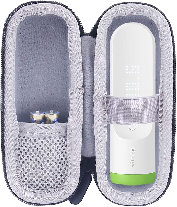 Hard Carrying Case for Withings Thermo – smart Temporal Thermometer (CASE ONLY) (Small)