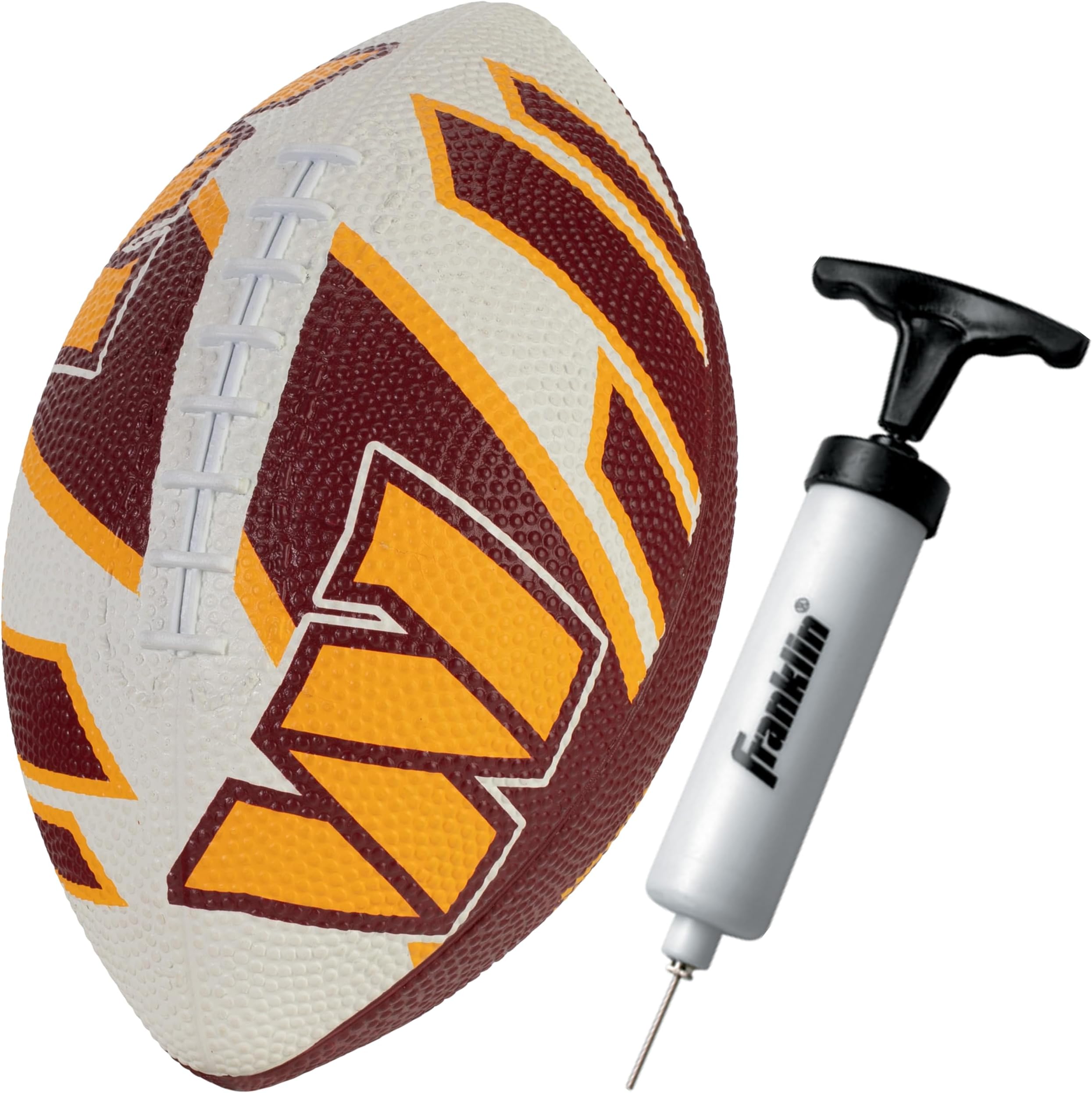 Franklin Sports NFL Washington Commanders Football - Youth Football - Mini 8.5" Rubber Football - Perfect for Kids - Team Logos and Colors!